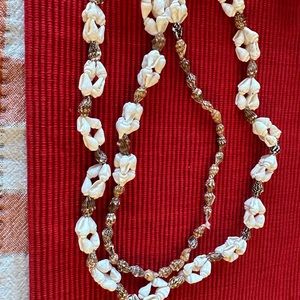 Natural Seashell Cluster Lariat
Strand Necklace